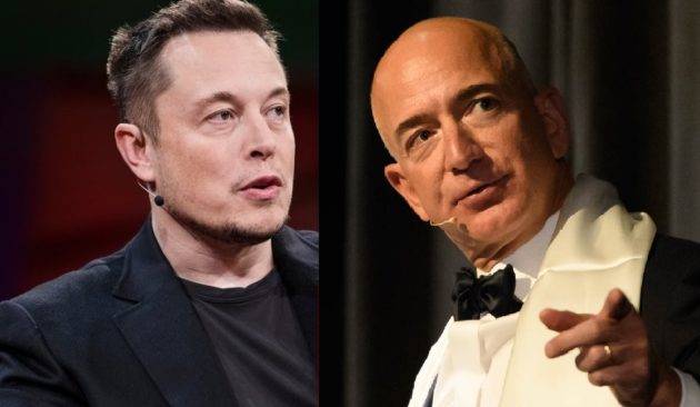 جف بزوس (Jeff Bezos) و ایلان ماسک (Elon Musk) 